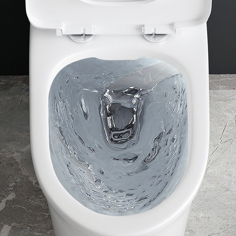 Contemporary Siphon Jet Toilet Bowl White Ceramic All-In-One Toilet