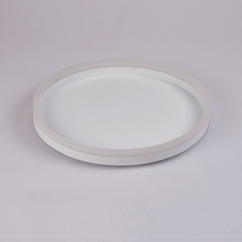 Lámpara de techo de montaje empotrado con anillo circular único y moderno con pantalla acrílica para dormitorio