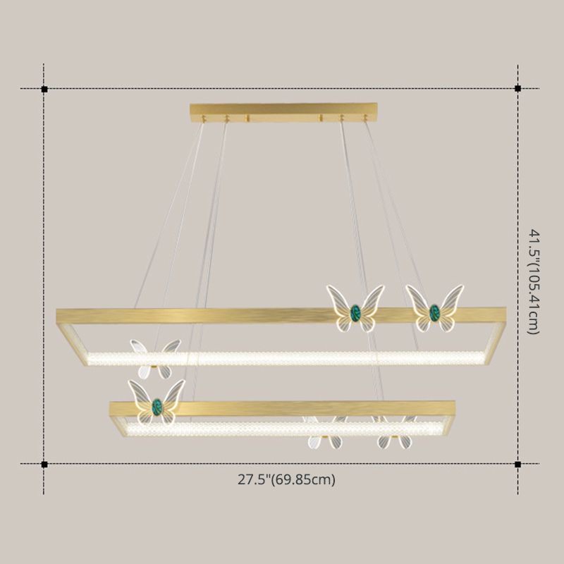 Modern Tiered Pendant Lighting Fixtures Metal Chandelier Lighting