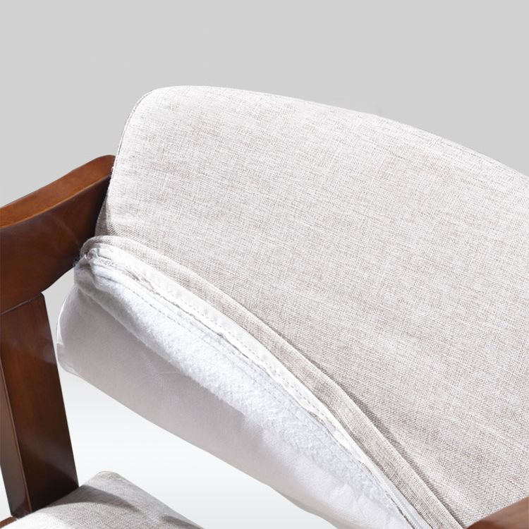Contemporary Style Arm Chair Wood Open Back Dining Chairs for Indoor