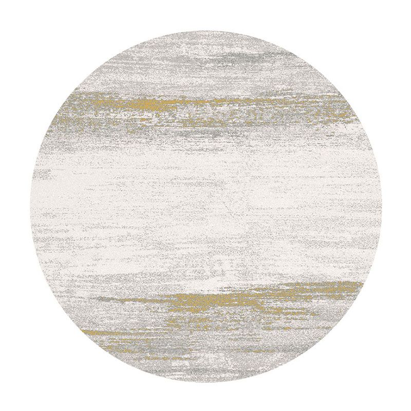 Grey Tie-Dye Print Area Carpet Modern Polyester Area Rug Easy Care Washable Rug for Home Decor