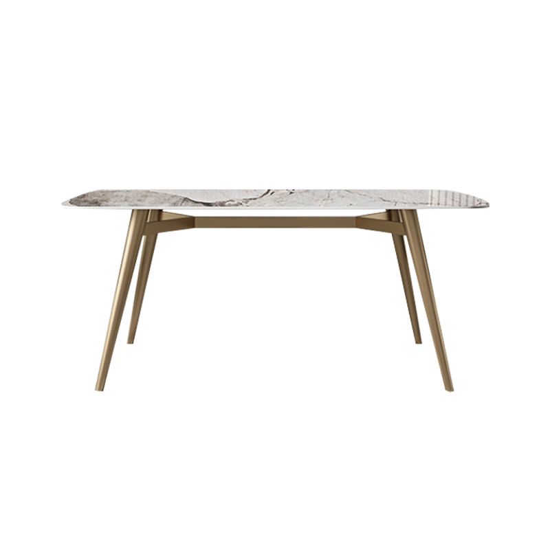 Glam Dining Table Set 1/3/4/5/7 Pcs Rectangle Sintered Stone Dining Table with Chairs