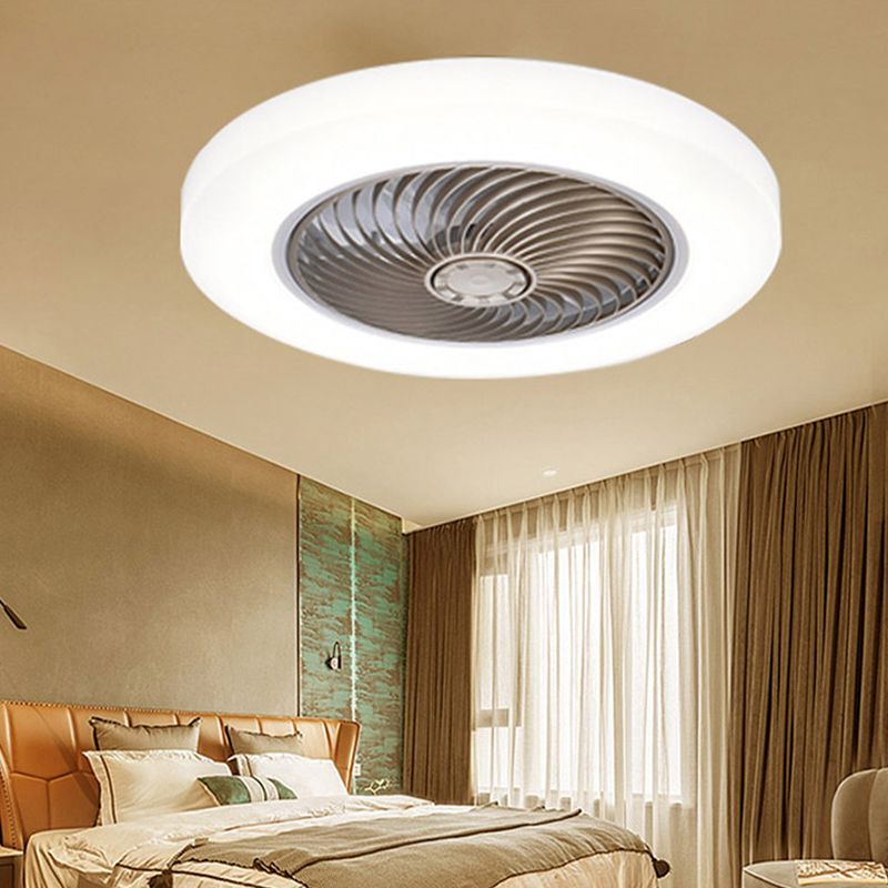 Acrylkreis Lüfterlampenlampenminimalismus LED Semi Flush Mount Light für Schlafzimmer