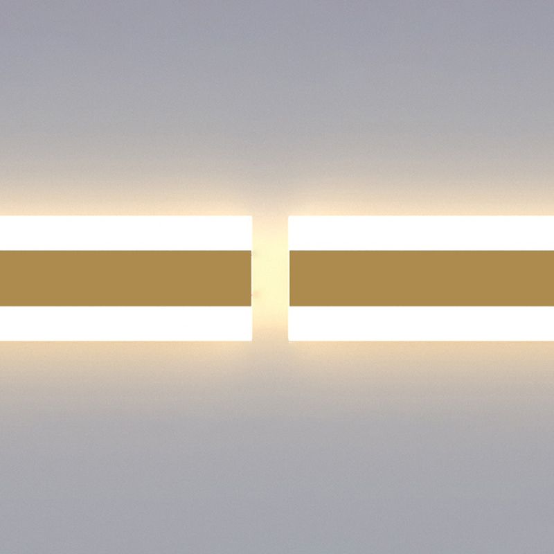 Forma lineal Luz de pared de metal Estilo moderno 1 Luz de montaje de pared de luz en oro