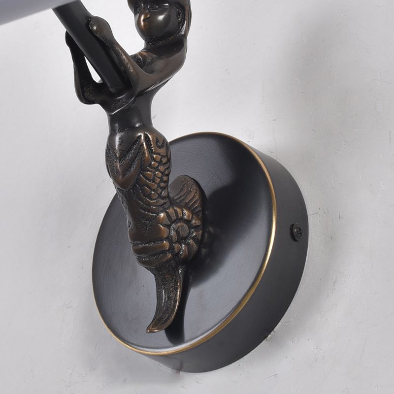 Éclairage de vanité linéaire en laiton / noir avec application murale métallique à LED moderne, 14 "/ 18" W