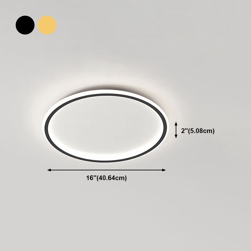 Iluminación integrada de una sola luz moderna con techo circular metálico