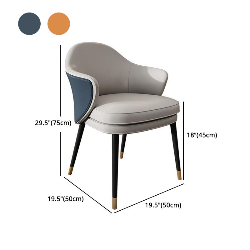 Contemporary 1/4/5 Pieces Dining Set Round Dining Room Table Set with Leather Chairs