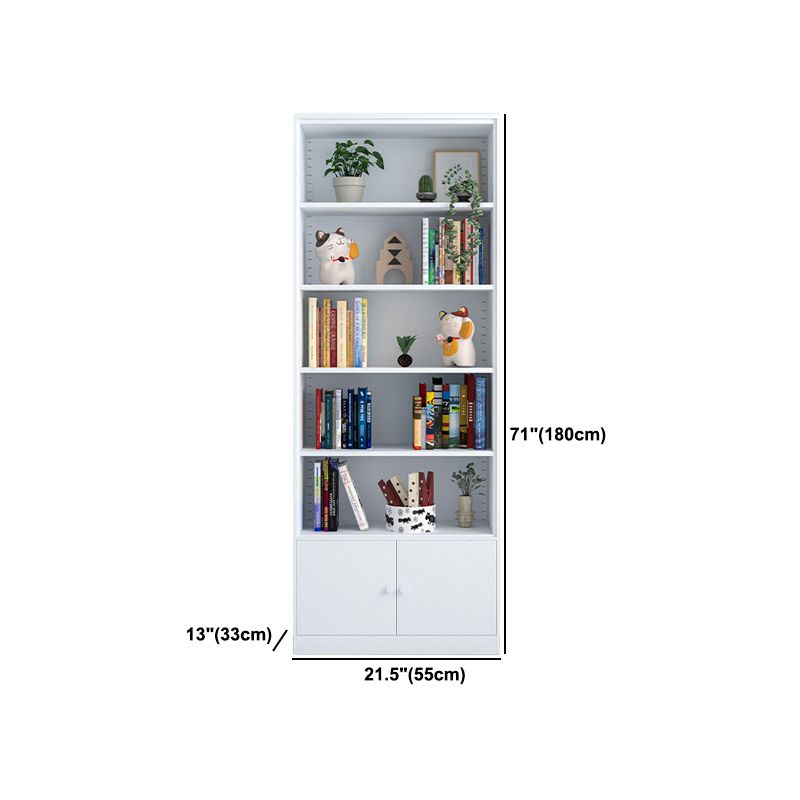 13" Wide Modern Bookshelf Closed Back Bookcase with Rectangular Shelves