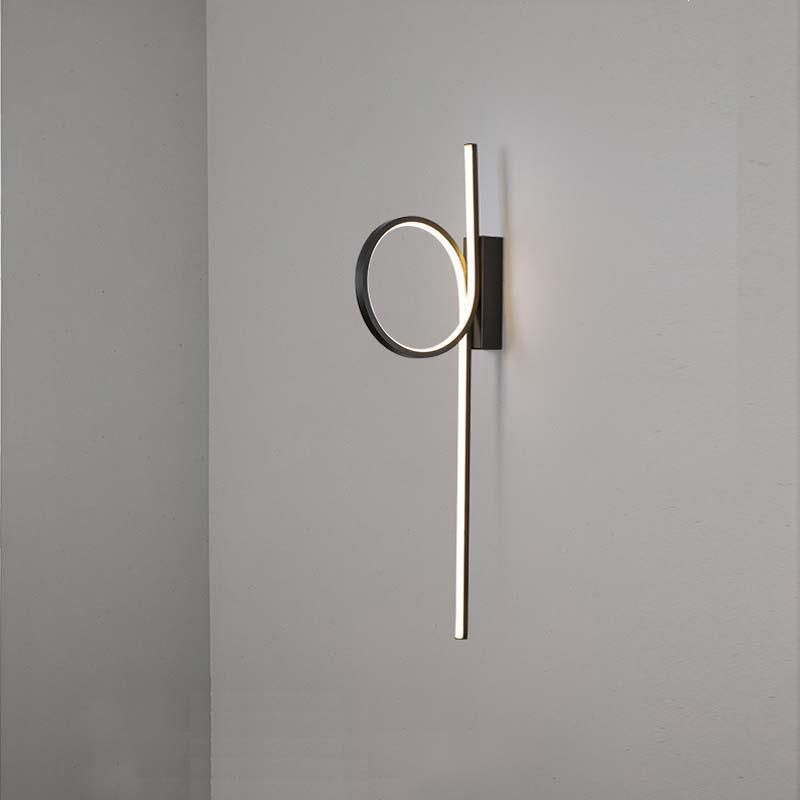 Single White/Black Contemporary Wall Mounted Sconce LED Wall Light
