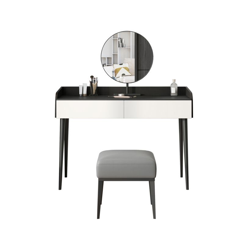 Black Stone Top Vanity Table Set Modern Simple Drawers in Included Makeup Dressing Table