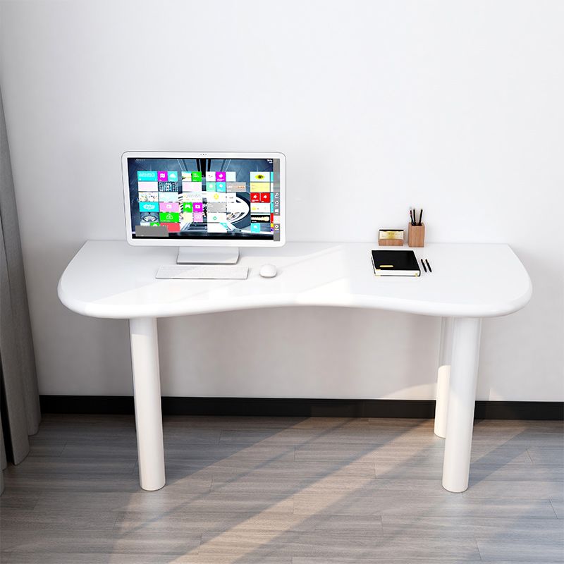 Modern Solid Wood Writing Desk 29.53" Tall Parsons Base Office Desk