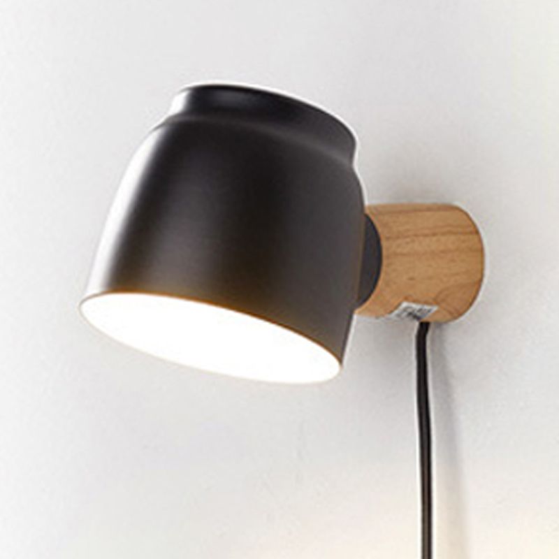 Metalen kom leeswandverlichting moderne stijl 1 licht wand gemonteerd verlichtingsarmatuur