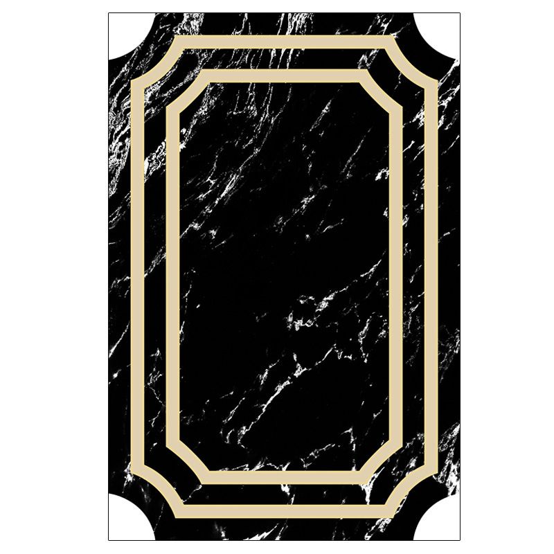 Simplicity Marble Effect Indoor Rug Novelty Shape Trendy Modern Carpet Polyester Anti-Slip Backing Carpet for Home Decoration