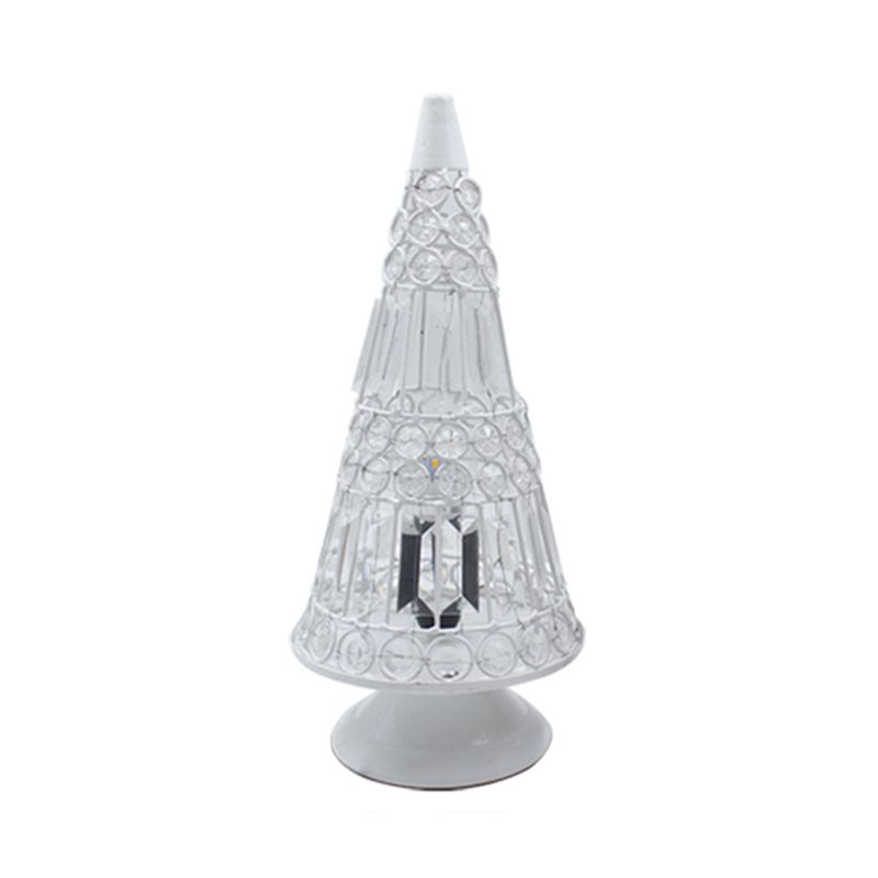 Illuminazione da tavolo antica affusolata Lampada da comodino in metallo a 1 lampadina in bianco/nero per soggiorno