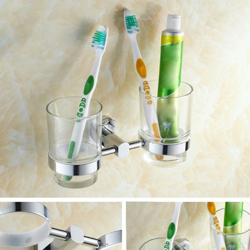 Modern Bathroom Accessory Kit Paper Holder Towel Bar Stainless Steel Bathroom Set