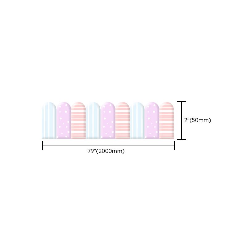 Pink Tone Upholstered Wall Panel Soundproof Self-Adhesive Wall Tile for Children Room