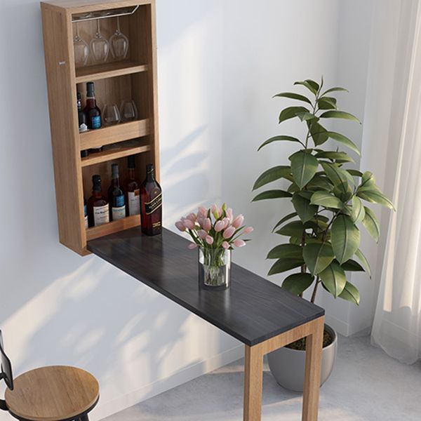 Industriële stijl houten balk tafel zwart en natuurlijke rechthoek bovenste vouwbistafel tabel