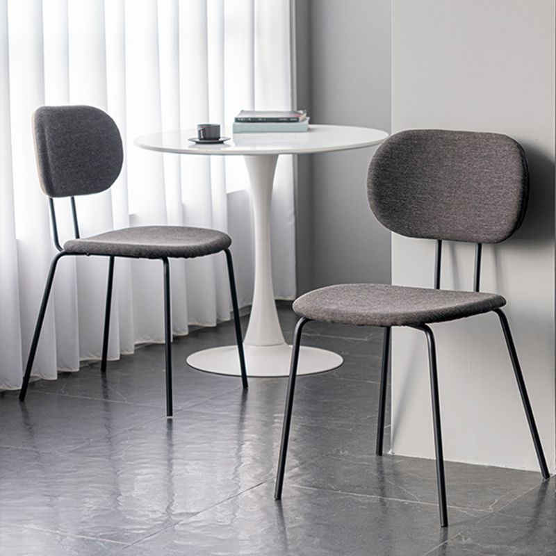 Industrial Open Back Dining Side Chair Fabric Dining Chairs for Home
