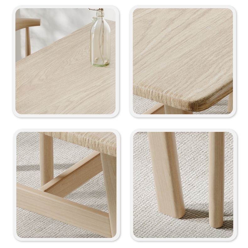 Rectangular Contemporary MDF Dining Room Set Dining Furniture Set with Metallic Base