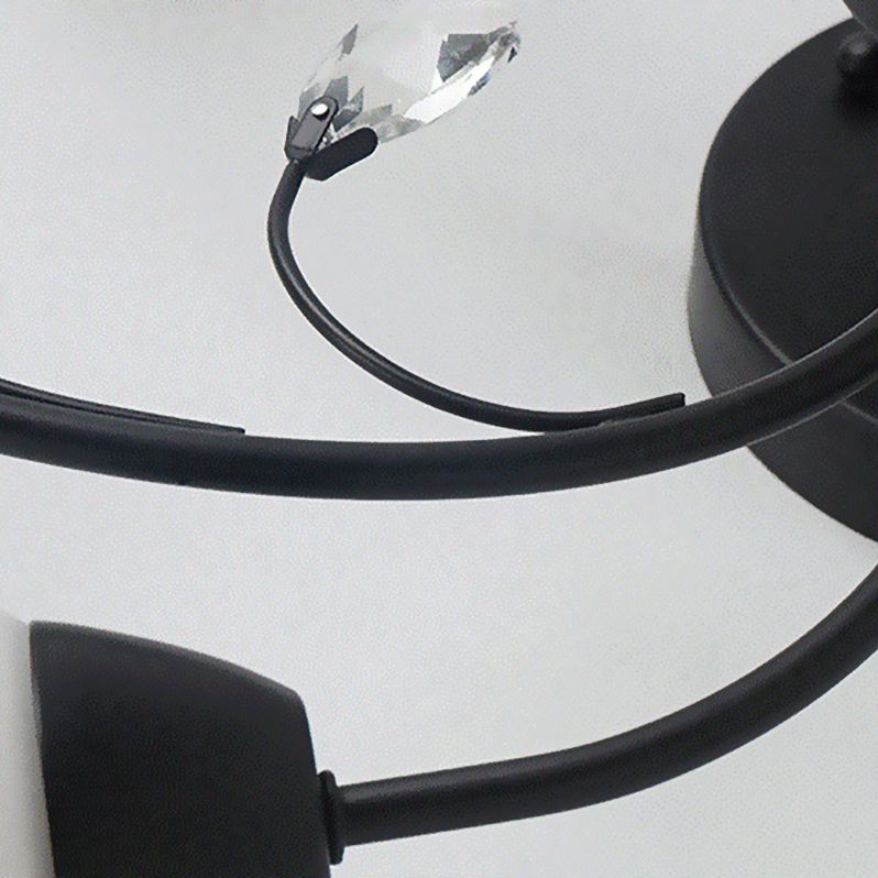 Multi Lights Ceiling Mount Light Minimalist Flush Mount Ceiling Light with Glass Shade