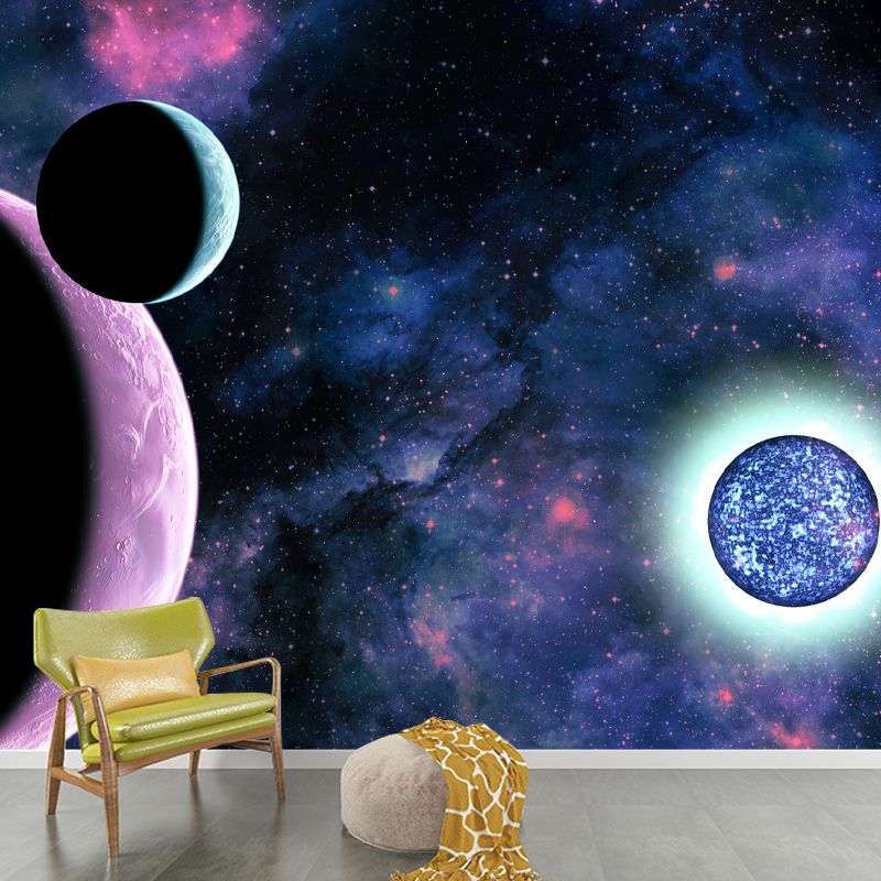 Cosmic Starry Sky Mural Wallpaper for Sitting Room Moisture Resistant, Personalized Size Available