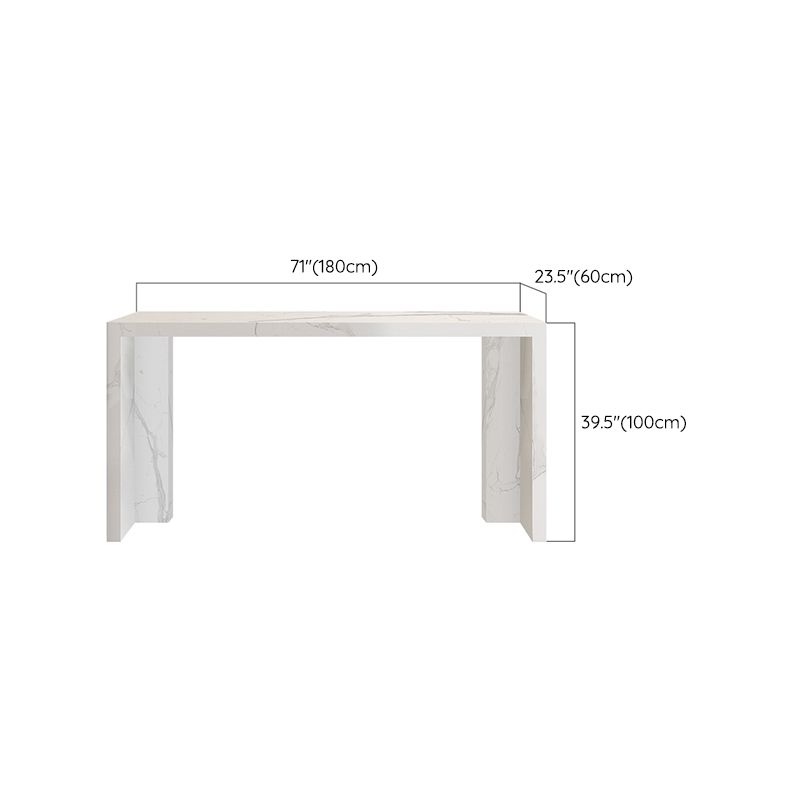 Contemporary Living Room Rectangle Double pedestal Bar Dining Table