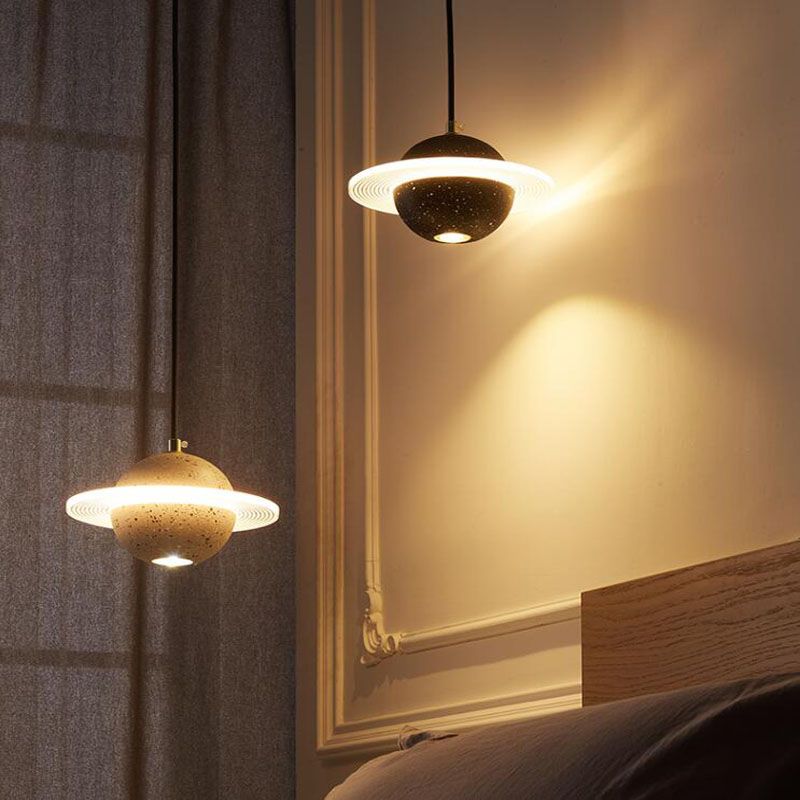 Planet Shape Chandelier Light Nordic Modern Style LED Hanging Light Fixture For Living Room