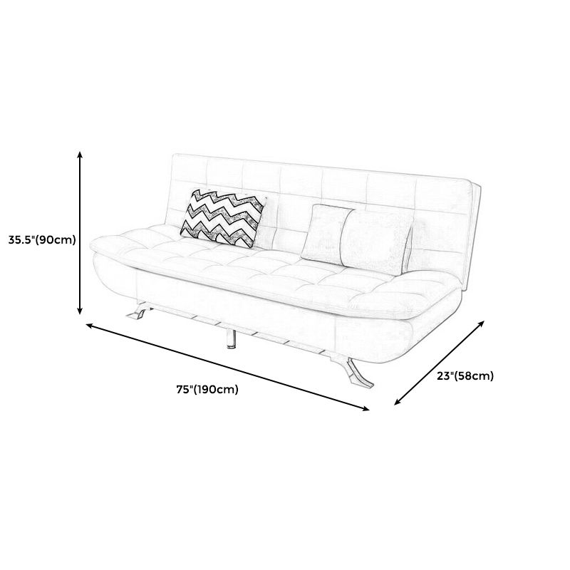 Armless Convertible Sofa with Biscuit Back Foldable Sofa for Living Room,Apartment