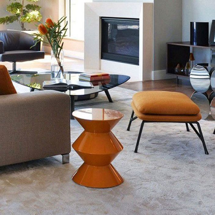 17.75" Tall Mid-century Side End Table Pedestal Round Sofa Side Accent Table