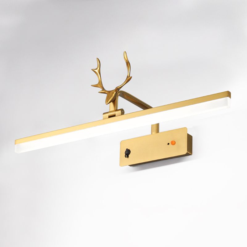 Metal Linear Vanity Lighting Contemporary Style 1 Light Led Vanity Lights