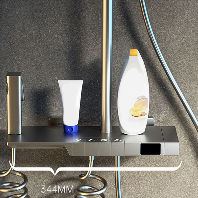 Modern Shower System Slide Bar Adjustable Shower Head Wall Mounted Shower Set