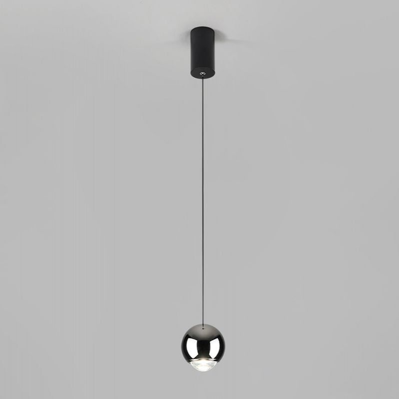 Globe Hanging Light Fixtures Modern Suspension Lamp with Clear Acrylic Shade