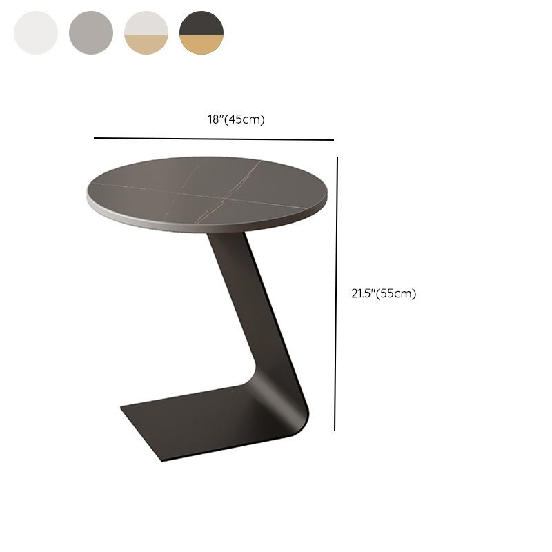 Round Accent Side Table Metal C Side Table Side End Snack Table