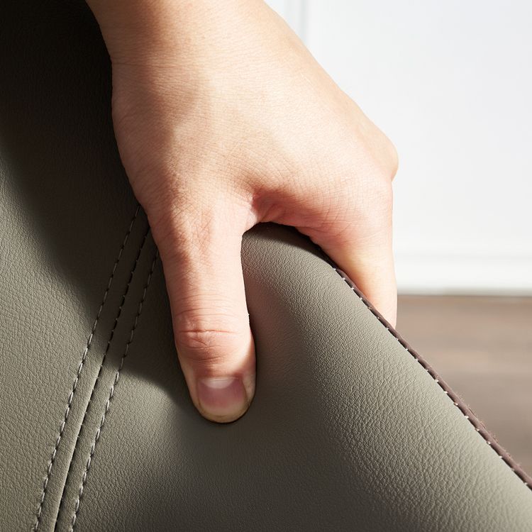 Solid Back Chair Industrial Style Leather Dining Side Chairs