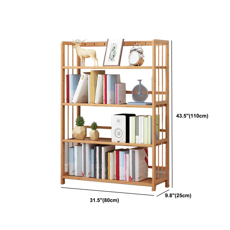 Modern Natural Book Shelf Bamboo Open Back Shelf Bookcase for Home