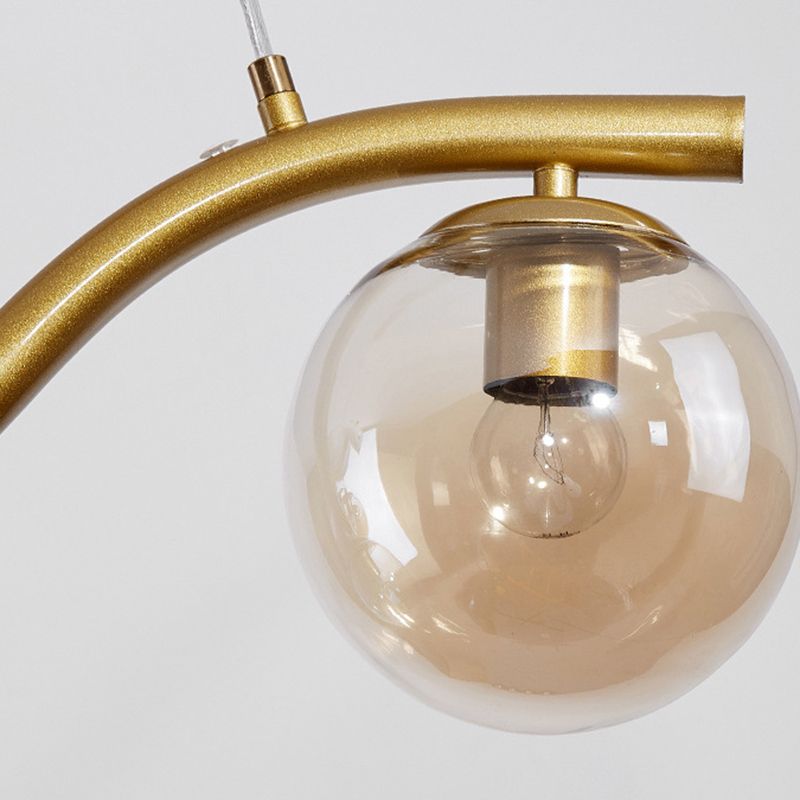 Contemporary Glass Island Lighting Fixture Creative Hanging Light for Dining Room