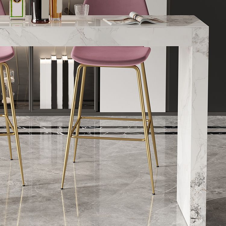 Sintered Stone Bistro Bar Table Rectangle Bar Table for Living Room