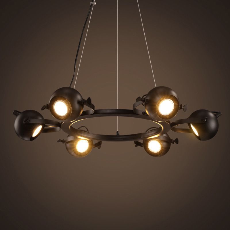 Assayements d'éclairage rond Postmodern Chandelier pour salle à manger du salon