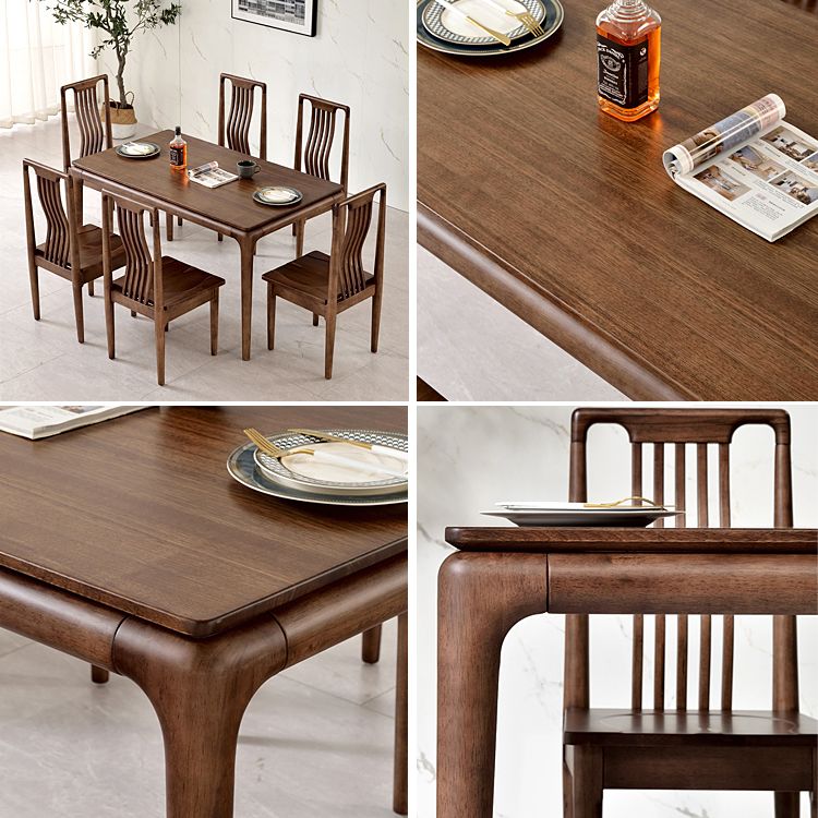 Traditional Solid Wood Dining Room Set with Rectangle Table Dining Table Furniture for Home