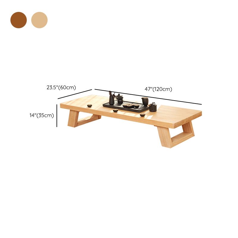4 Legs Coffee Table Contemporary Solid Wood Coffee Cocktail Table