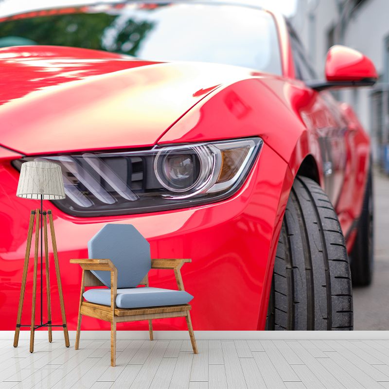 Car Wall Murals Stain Resistant Wall Decoration for Living Room, Custom Size Available