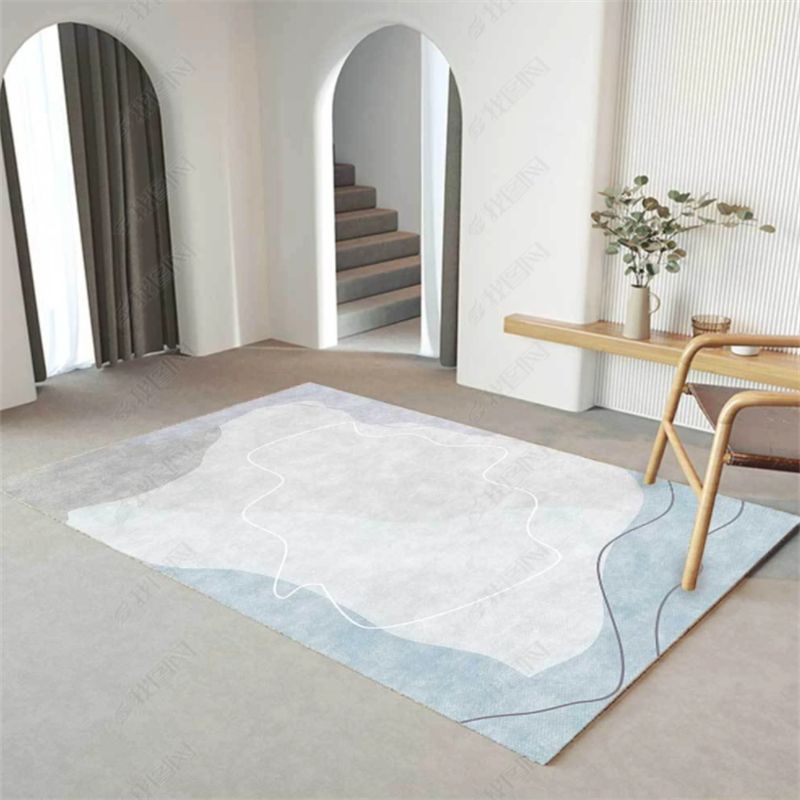 Tappeto moderno del tappeto area di colore del salotto in poliestere tappeto anti-slip easy care tappeto