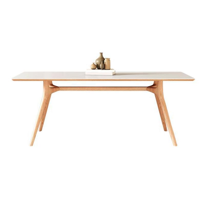 Modern Style Rectangle Table Set 1/2/5/7 Pieces Dining Set with Wood Legs for Home Use