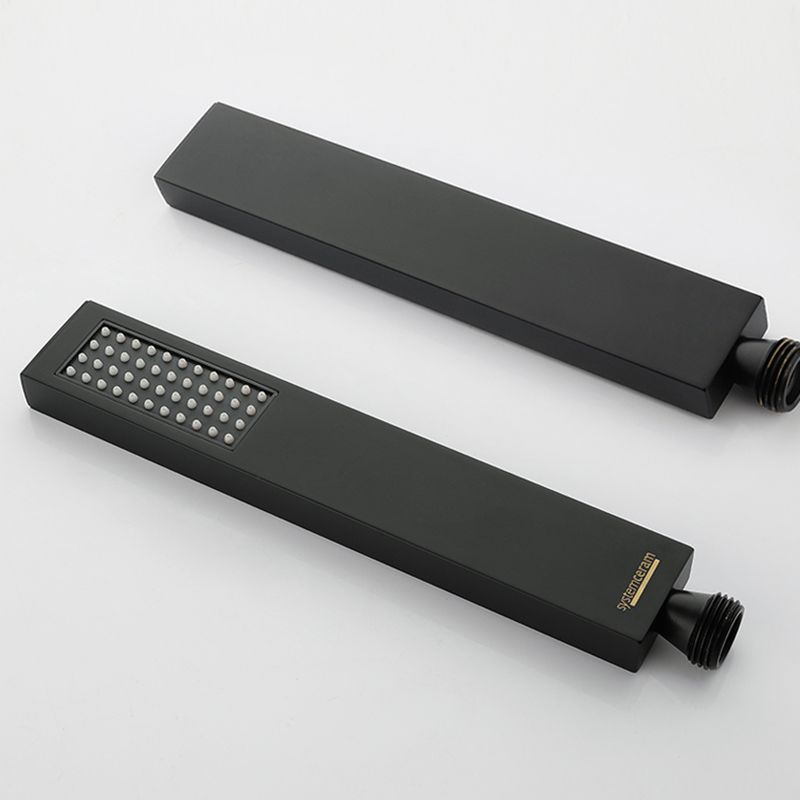 Modern Shower Faucet Adjustable Water Flow Rain Shower Head Shower System in Black