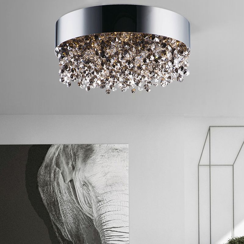 Luces montadas en el techo modernas de iluminación de techo de montaje empotrado de cristal gris