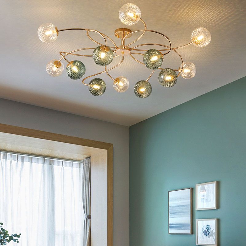 Nordic Style Ceiling Light Colorful Ball Shape Shade Ceiling Lamp for Living Room