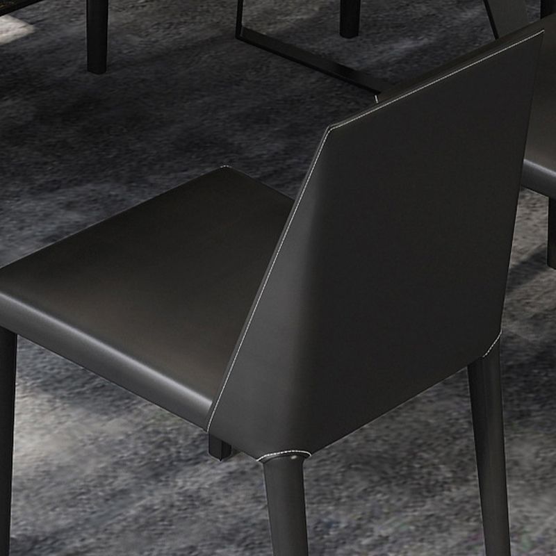 Faux Leather Kitchen Dining Chair Contemporary Kitchen Dining Armless Chair