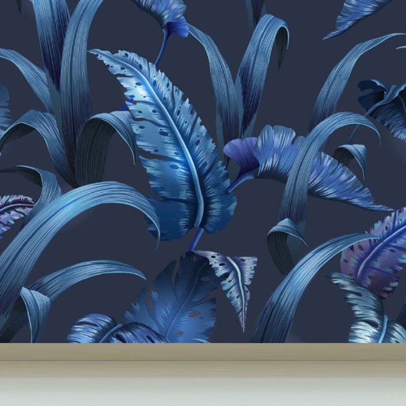 Light Color Leaves Pattern Mural Decal Waterproofing Tropical Interior Room Wall Art