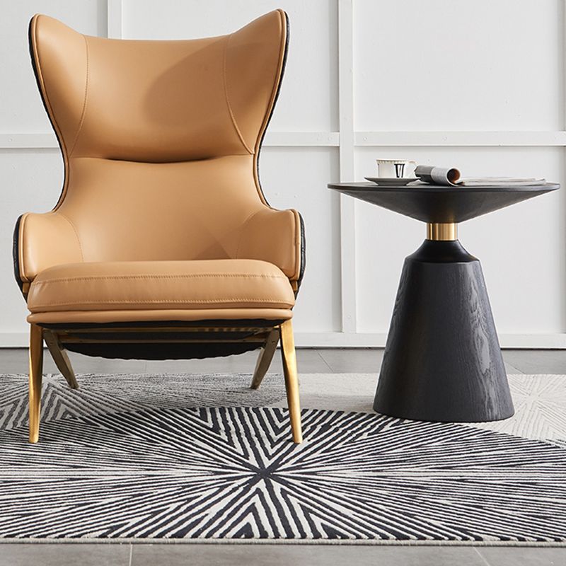 Contemporary Solid Wood Pedestal Round Living Room Side End Table