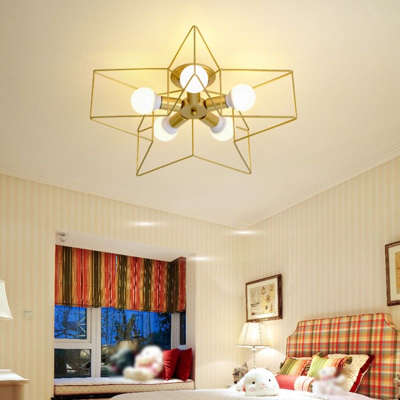 Estilo moderno de techo de techo de estilo estrella 5 luz de techo de luz para restaurante